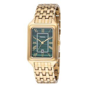 Fossil Raquel Three-Hand Date Gold-Tone Bracelet Watch, 26mm